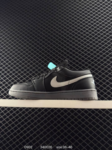 Jordan Air Jordan 1 Low Black White Grey EU 36-46 Basketball Shoe - Unisex (BS-80786)