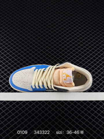 Jordan Air Jordan 1 Low DZ5376-469 Grey Blue Dark Grey Cream Yellow EU 36-46 Sneaker - Unisex (BS-79863)