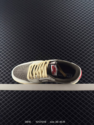 Jordan Travis Scott x Air Jordan 1 Low Reverse Mocha DM7866-162 White Brown Cream Red EU 36-45 Sneaker - Unisex (BS-80891)