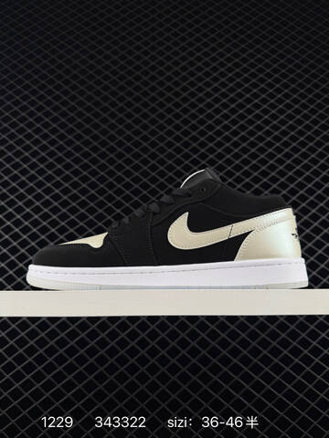 Jordan Air Jordan 1 Low Black Cream White EU 36-46 Sneaker - Unisex (BS-79950)