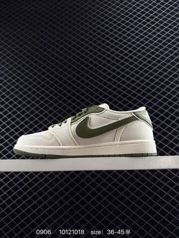 Jordan Air Jordan 1 Low OG SP Travis Scott Fragment Stussy Sail Olive Green White EU 36-45 Sneaker - Unisex (BS-80758)