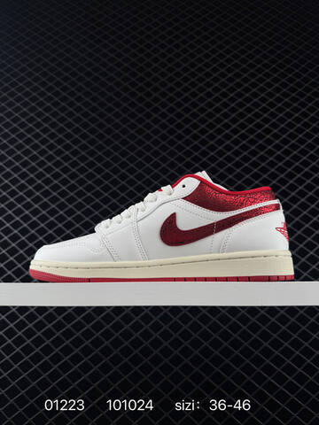 Jordan Air Jordan 1 Low HJ9338-106 White Red Sail EU 36-46 Sneaker - Unisex (BS-79785)