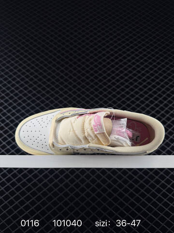 Jordan Travis Scott x Air Jordan 1 Low Cream White Pink EU 36-47 Sneaker - Unisex (BS-79823)