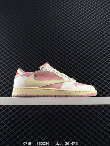 Jordan Travis Scott x Air Jordan 1 Low Reverse Mocha Pink Pink White Cream Red EU 36-47 5 Sneaker - Unisex (BS-81057)