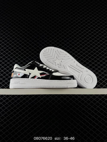 BAPE Bape Sta To Low black white red EU 36-46 skate