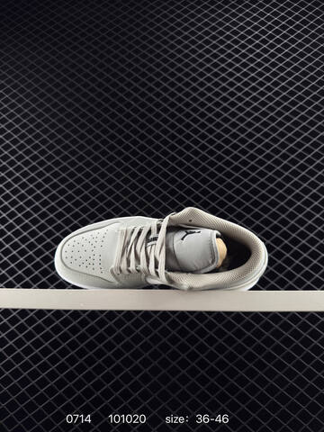 Jordan Air Jordan 1 Low Light Grey White Black EU 36-46 Basketball Shoe - Unisex (BS-81067)