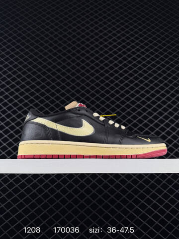 Jordan Travis Scott x Air Jordan 1 Low OG Black White Red Gum EU 36-47 5 Sneaker - Unisex (BS-80087)