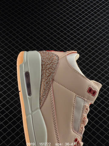 Jordan Air Jordan 3 Valentines Day Light Pink Red White Rose Gold EU 36-47 Basketball Shoe - Unisex (BS-80668)