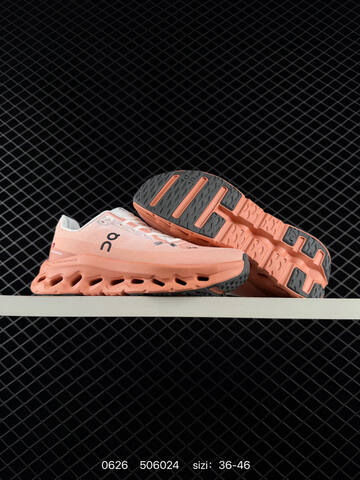 On Cloudsurfer Max Peach Pink White Dark Gray EU 36-46 Running Shoe Running Sneakers - Unisex BS-85118