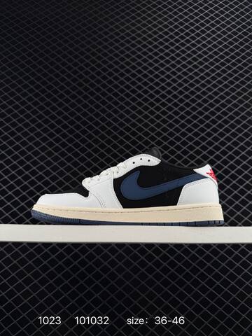 Jordan Air Jordan 1 Low Travis Scott DM7866-061 White Black Navy Sail Red EU 36-46 Sneaker - Unisex (BS-80452)