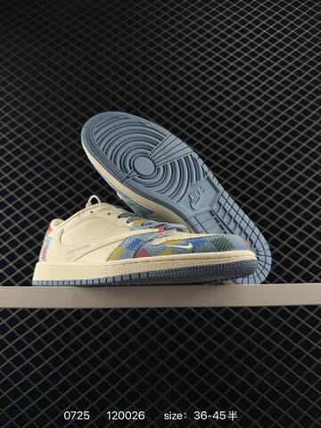 Jordan Air Jordan 1 Low Sail Light Blue Red Yellow EU 36-45 Sneaker - Unisex (BS-81015)