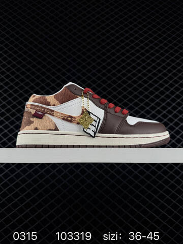 Jordan Air Jordan 1 Low Year Of The Horse White Brown Red Beige EU 36-45 Sneaker - Unisex (BS-79653)