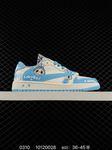 Jordan Air Jordan 1 Low Travis Scott Labubu Custom Off White Purple Pink EU 36-45 Sneaker - Unisex (BS-79682)