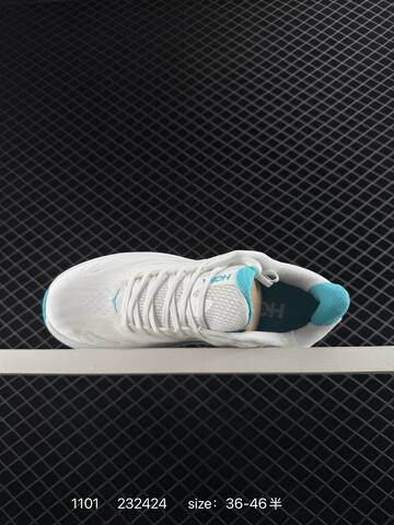 HOKA ONE ONE Clifton 10 White Cyan EU 36-46 Running Shoe Running Sneakers - Unisex (BS-86401)