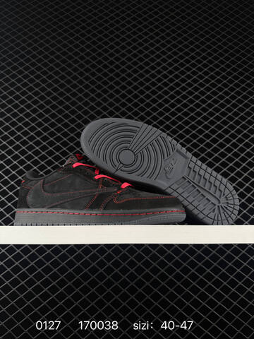 Jordan Air Jordan 1 Low Black Red EU 40-47 Sneaker - Men's (BS-79753)