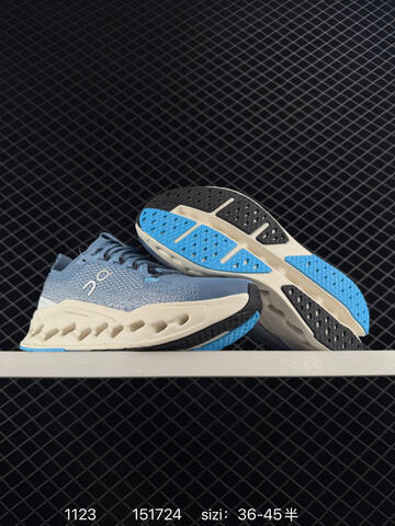 On Cloudtecphase Grey Blue Cream Black EU 36-45 Running Shoe Running Sneakers - Unisex (BS-85457)