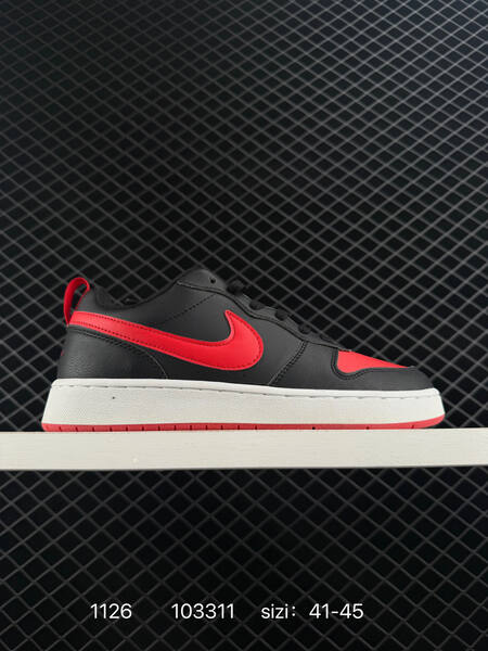 Nike Court Borough Low 2 Black Red White EU 40-45 casual lifestyle
