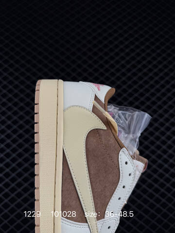 Jordan Air Jordan 1 Low OG SP Travis Scott White Brown Cream Pink EU 36-48 5 Skate Shoe - Unisex (BS-79957)