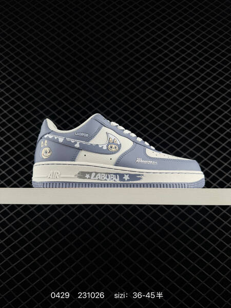 Nike Air Force 1 Low multi-color (black/white, pink/white, light blue/white, navy/white Labubu custom) EU 36-45.5 lifestyle