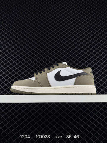 Jordan Air Jordan 1 Retro Low OG White Olive Black Sail EU 36-46 Sneaker - Unisex (BS-80116)