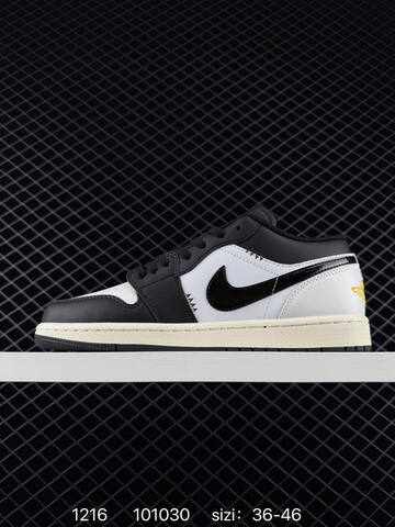 Jordan Air Jordan 1 Low 553558-067 Black White Sail Metallic Gold EU 36-46 Sneaker - Unisex (BS-80048)