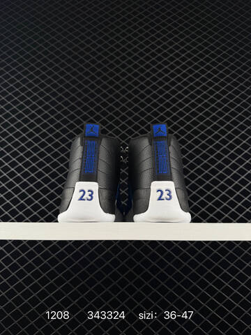 Jordan Air Jordan 12 Retro Black Blue White EU 36-47 Basketball Shoe - Unisex (BS-80088)