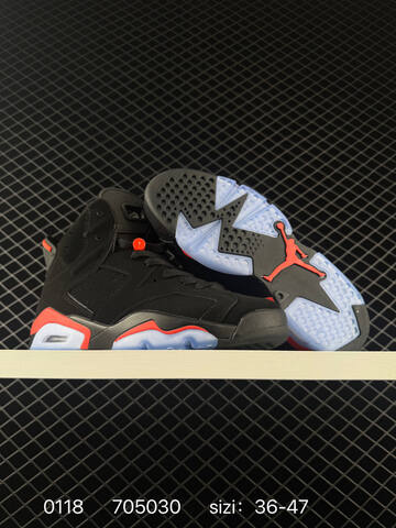Jordan Air Jordan 6 Retro Infrared Black Infrared Red Clear Blue EU 36-47 Basketball Shoe - Unisex (BS-79807)