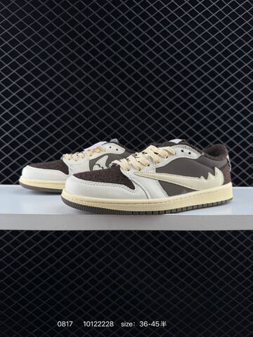 Jordan Air Jordan 1 Low Dark Brown Cream Beige Off White EU 36-45 Sneaker - Unisex (BS-80890)