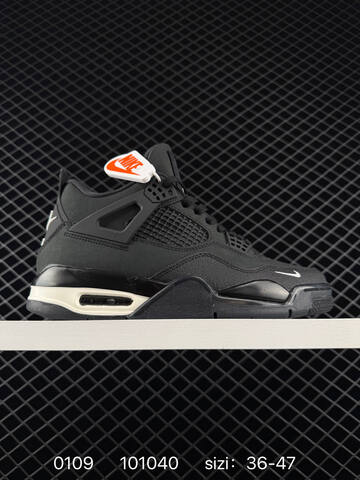 Jordan Air Jordan 4 Retro Black Sail EU 36-47 Basketball Shoe - Unisex (BS-79868)