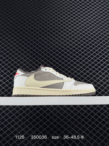 Jordan Air Jordan 1 Low Travis Scott Reverse Mocha DM7866-040 White Grey Cream Red Brown EU 36-48 5 Sneaker - Unisex (BS-80183)