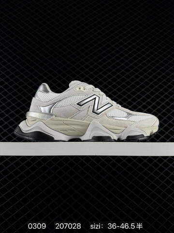 New Balance 9060 Off White Silver Black Cream EU 36-46 5 Sneaker - Unisex (BS-82323)