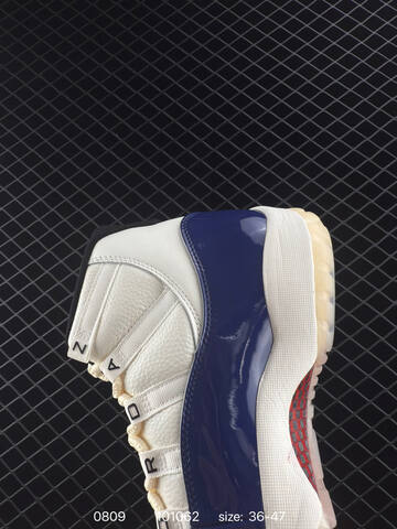 Jordan Air Jordan 11 Retro Gamma Blue White Navy Blue Cream Red EU 36-47 Basketball Shoe - Unisex (BS-80945)