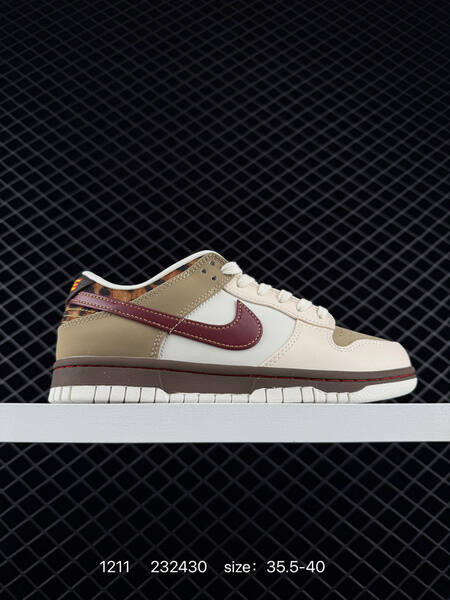 Nike SB Dunk Low cream khaki white burgundy brown 35 5-40 skate lifestyle