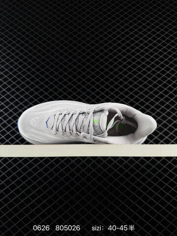HOKA ONE ONE Clifton 10 Light Grey Neon Green Blue EU 40-45 Running Shoe Running Sneakers - Men's (BS-86183)
