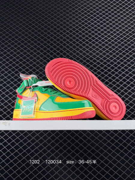Nike Air Force 1 07 green yellow red EU 36-45 5 lifestyle