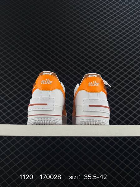 Nike Air Force 1 07 White Orange Brown 35 5-42 lifestyle