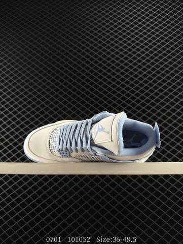 Jordan Air Jordan 4 Retro Aluminum Off White Light Blue EU 36-48 5 Basketball Shoe - Unisex (BS-81115)