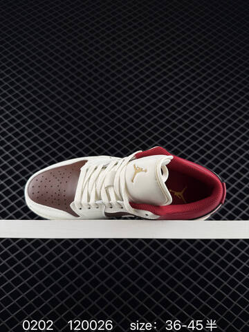 Jordan Air Jordan 1 Low White Brown Red Sail EU 36-45 Sneaker - Unisex (BS-79730)