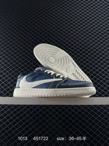 Jordan Air Jordan 1 Low Travis Scott Bearbrick Sail Light Blue Red Silver EU 36-45 Sneaker - Unisex (BS-80524)