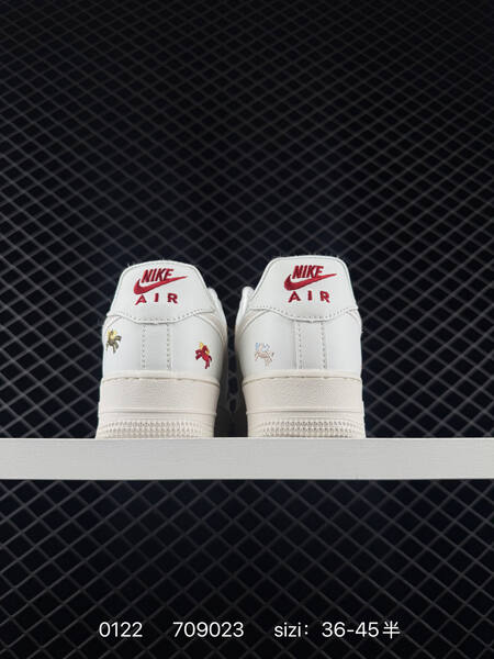 Nike Air Force 1 07 Low white with multicolor embroidered accents 36-45 lifestyle