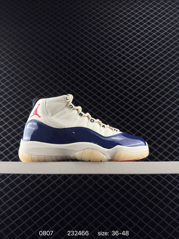 Jordan Air Jordan 11 Retro Gamma Blue Sail Navy Blue Gum Red Black EU 36-48 Basketball Shoe - Unisex (BS-80957)