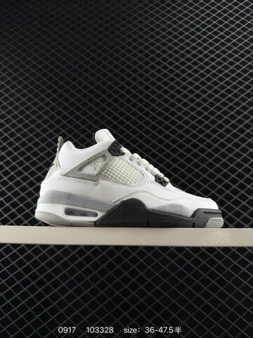 Jordan Air Jordan 4 Retro Black Yellow Olive Green White EU 36-47 5 Basketball Shoe - Unisex (BS-80690)