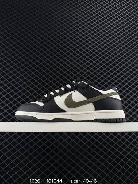 Nike SB Dunk Low Pro Black White Olive EU 40-46 skate lifestyle