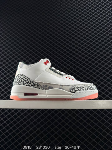 Jordan Air Jordan 3 Retro White Black Orange Cream EU 36-46 Basketball Shoe - Unisex (BS-80708)