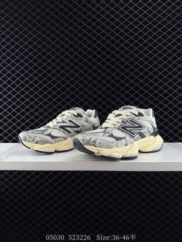 New Balance 9060 Grey Black Cream Snake Print EU 36-46 Sneaker - Unisex (BS-83376)