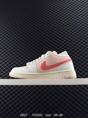 Jordan Air Jordan 1 Low Strawberry Milkshake White Light Pink Coral Sail EU 36-46 Sneaker - Unisex (BS-80824)