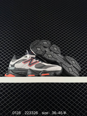 New Balance 9060 U9060IAB Grey Black Red EU 36-45 Sneaker - Unisex (BS-82352)