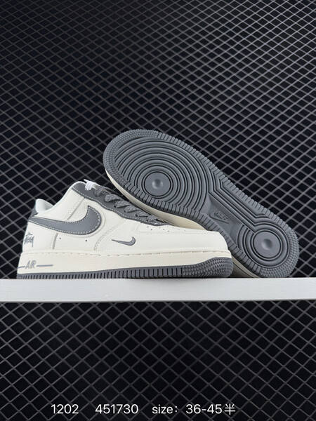 Nike Air Force 1 07 Low Black Silver and White Grey EU 36-45 lifestyle