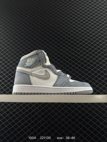 Jordan Air Jordan 1 Retro High OG Black Blue White Grey EU 36-46 Basketball Shoe - Unisex (BS-80583)