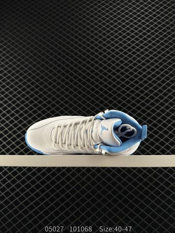 Jordan Air Jordan 12 Retro Melo White University Blue EU 40-47 Basketball Shoe - Men's (BS-81297)